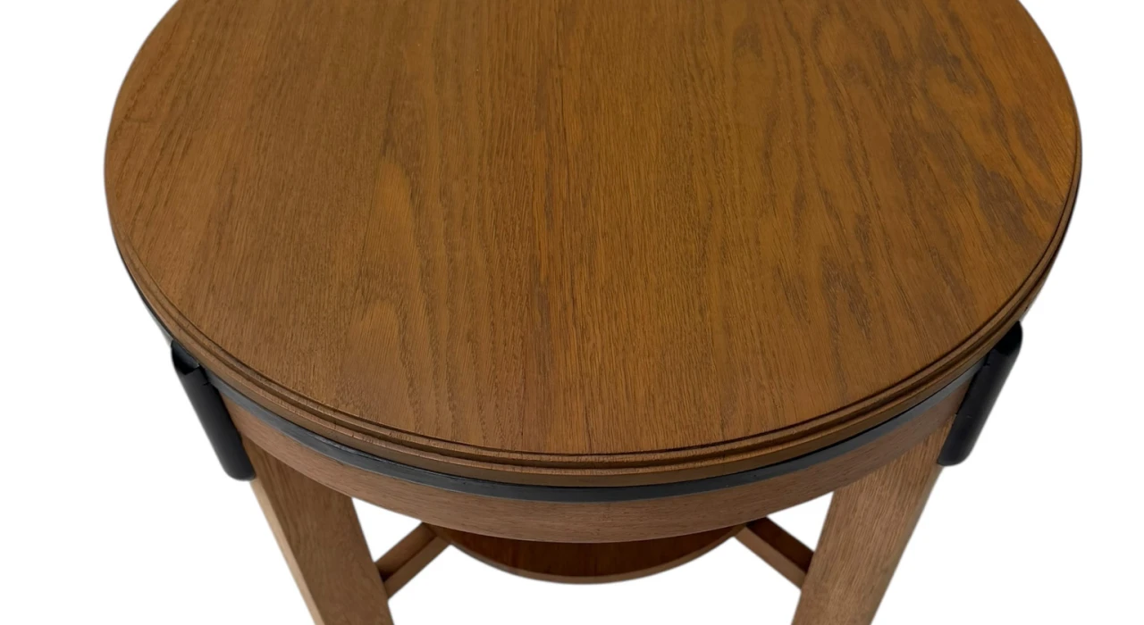 Art Deco Amsterdamse School Round Side Table, 1920s